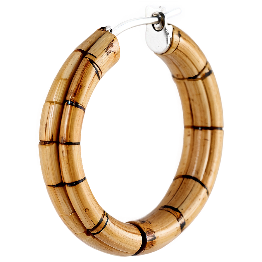 Bamboo Hoop Earring Png Krr PNG image