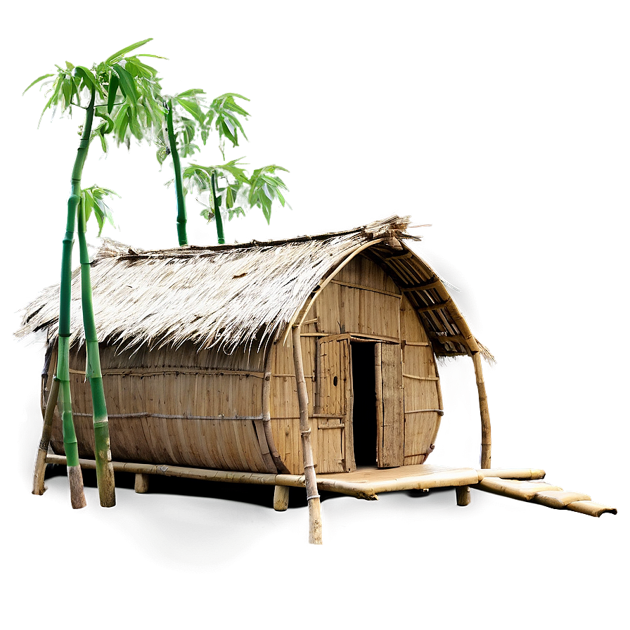 Bamboo Hut Village Png Pxy PNG image