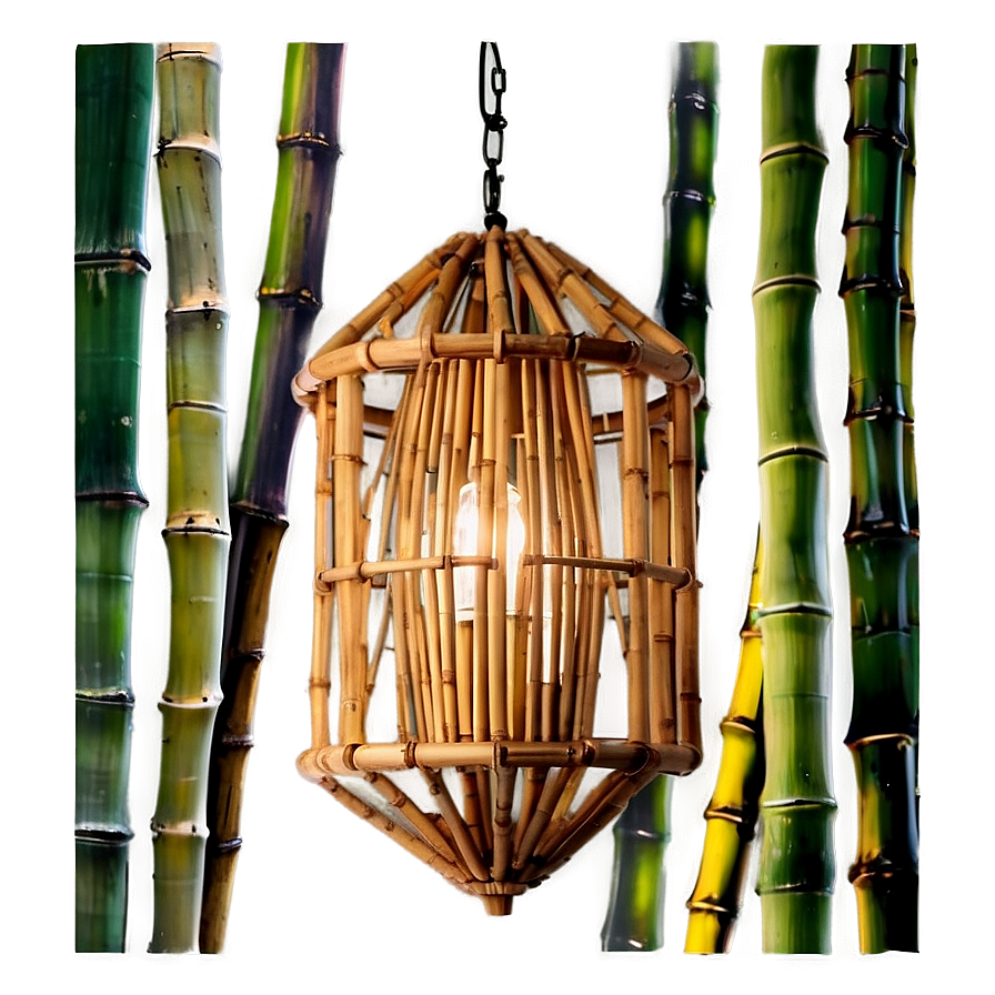 Bamboo Light Fixture Png 05232024 PNG image