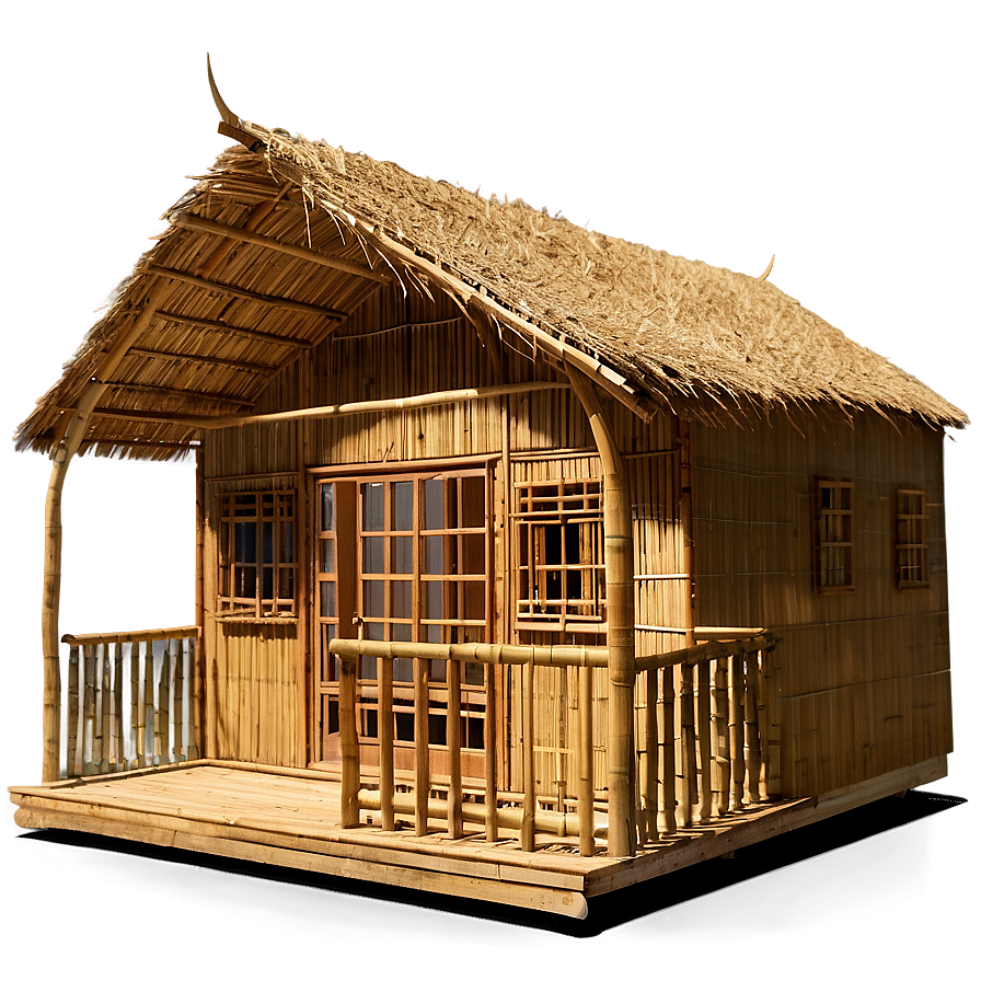 Bamboo Sustainable House Png Uac97 PNG image