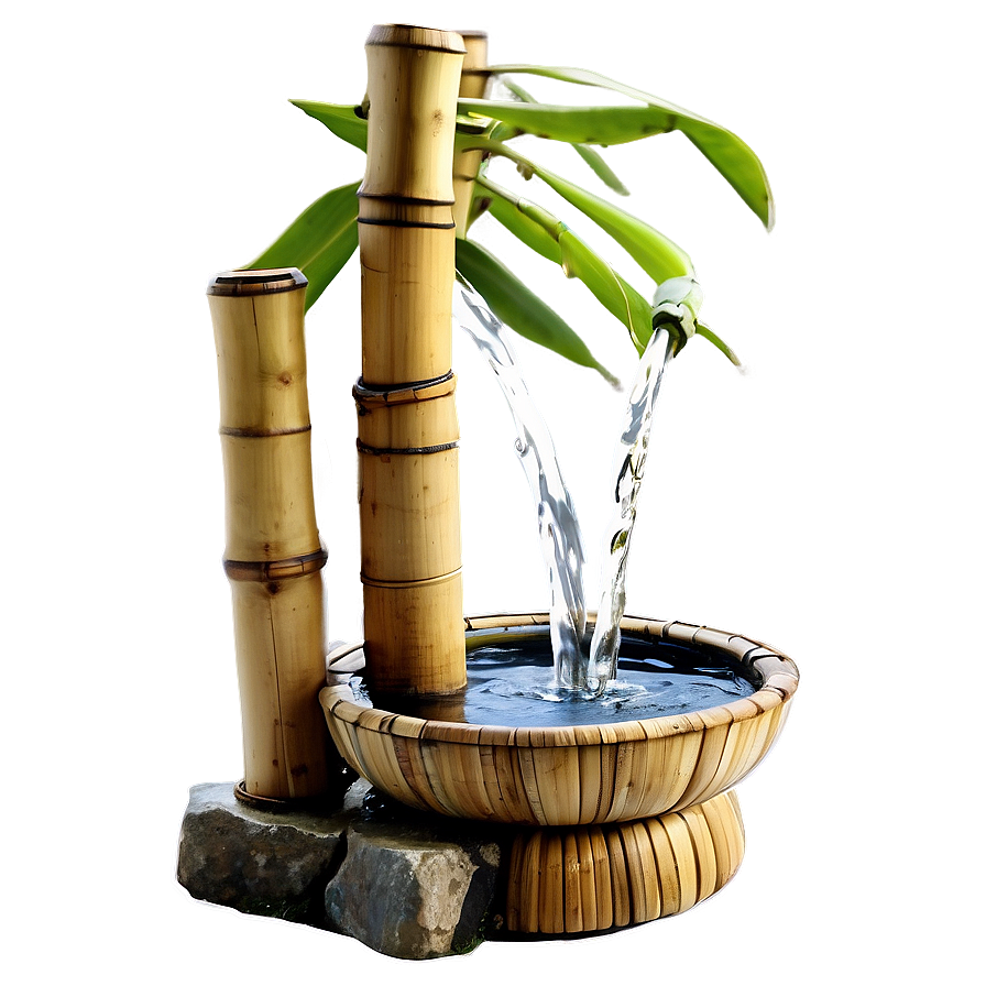 Bamboo Water Fountain Png 05232024 PNG image