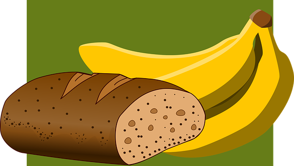 Bananaand Bread Illustration PNG image