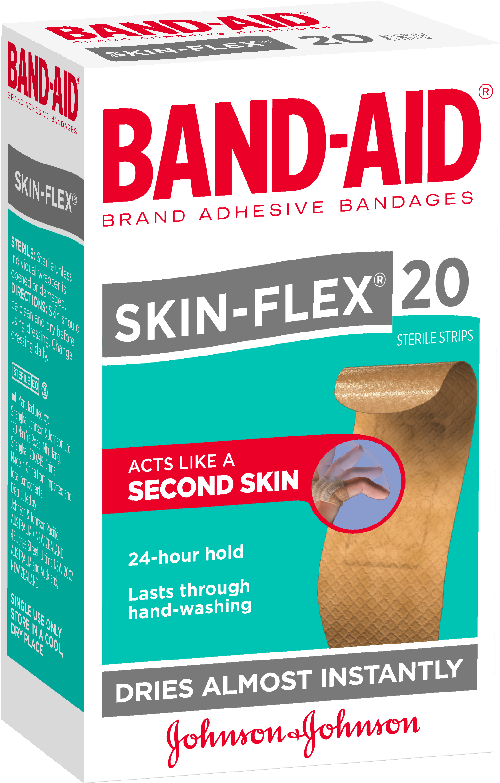 Band Aid Skin Flex Adhesive Bandages Box PNG image