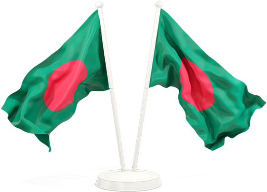 Bangladesh Flags Waving PNG image