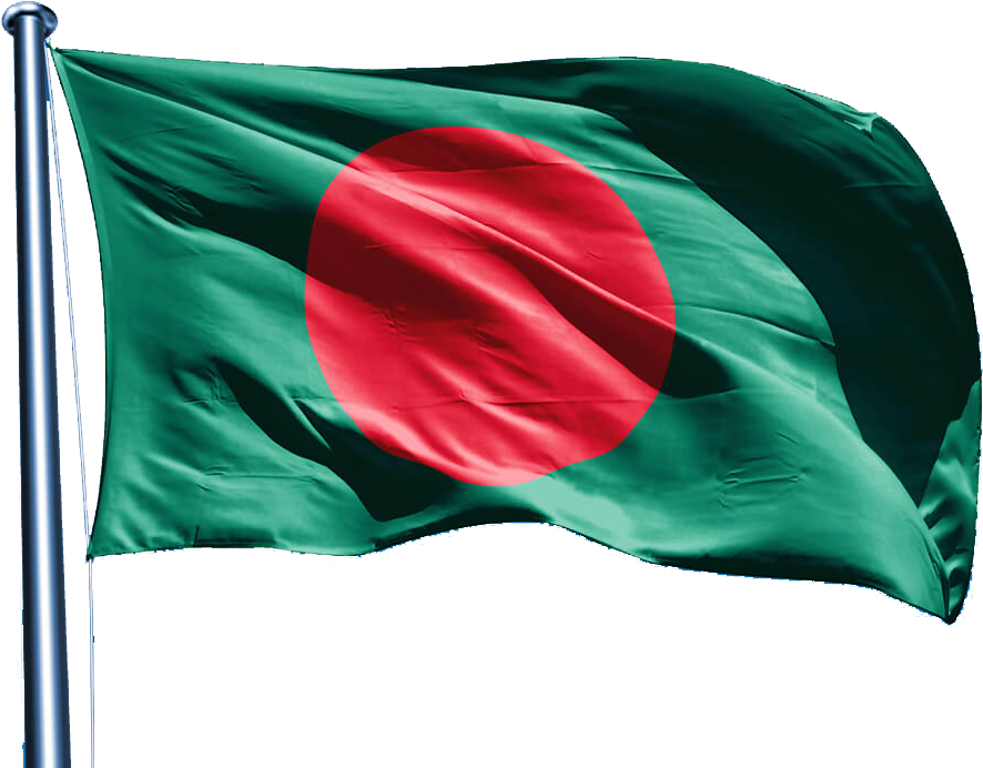 Bangladesh National Flag Waving PNG image