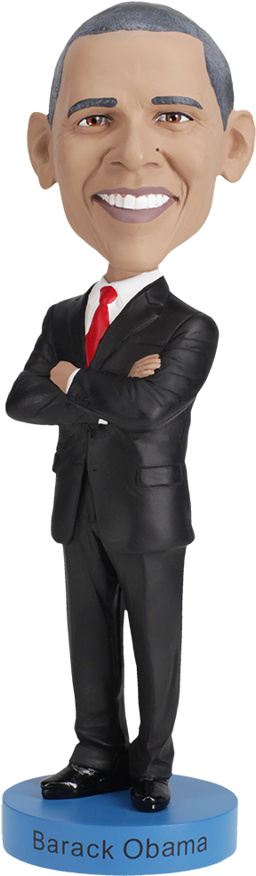 Barack Obama Bobblehead Figure PNG image