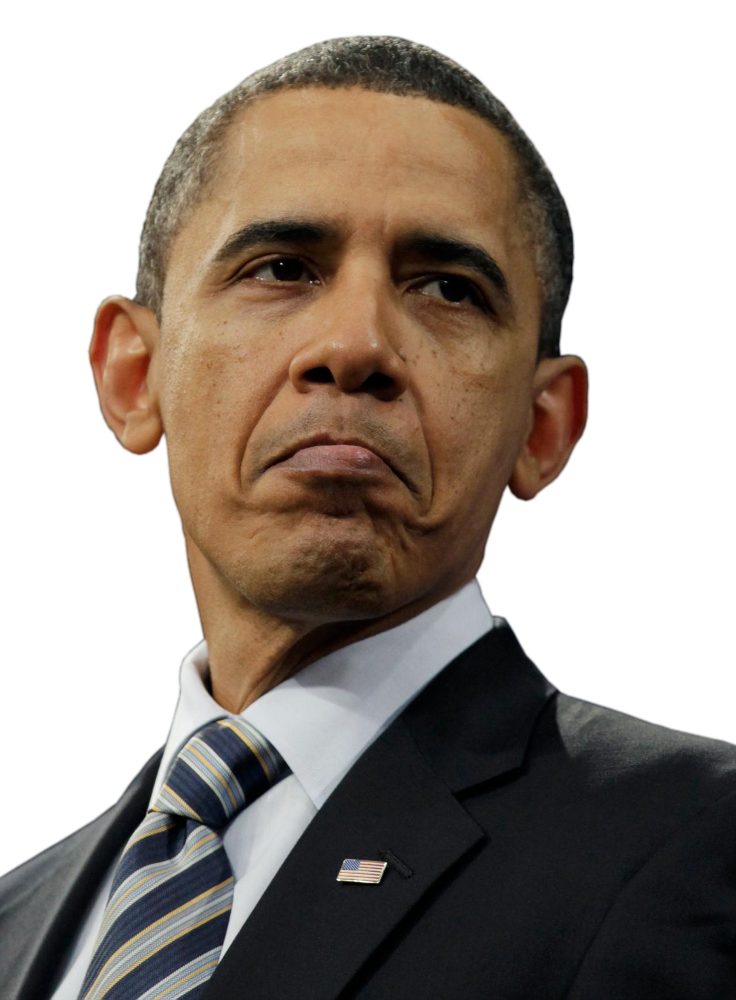 Barack Obama Contemplative Portrait PNG image
