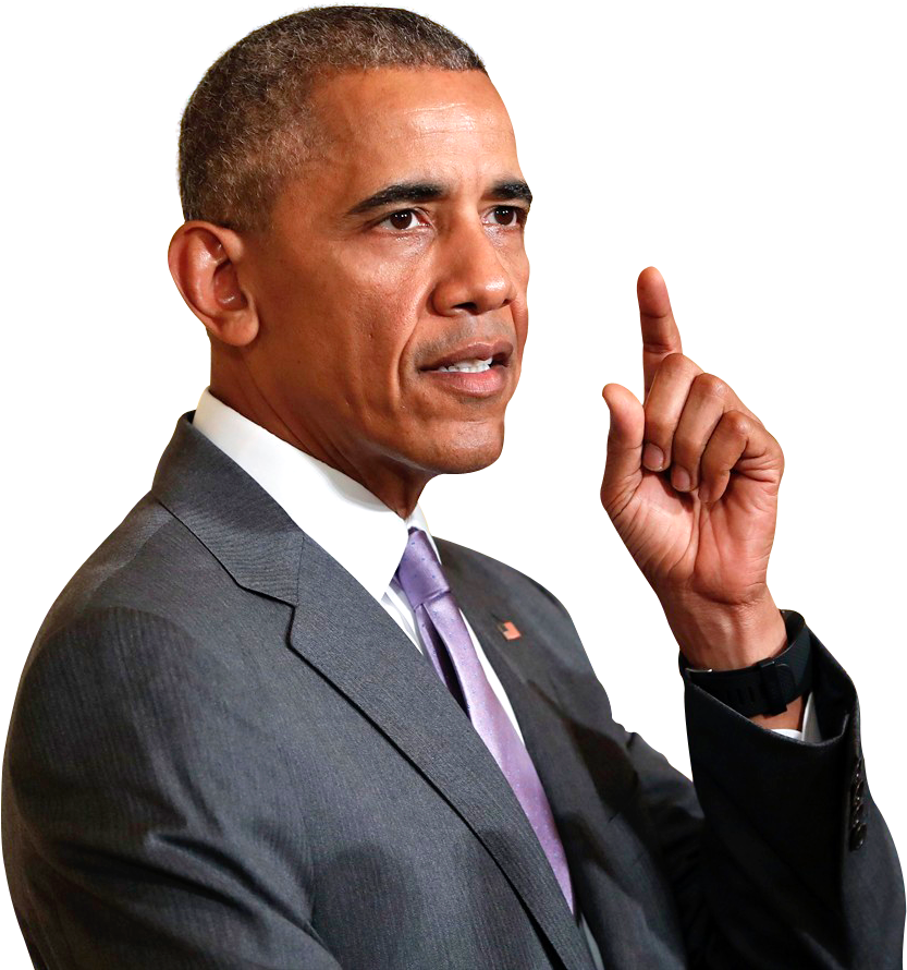 Barack Obama Gesture Speaking PNG image
