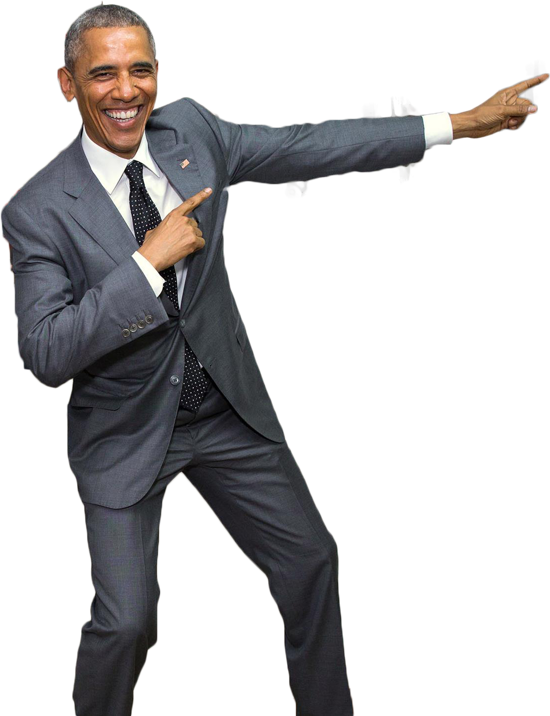 Barack Obama Pointing Pose PNG image