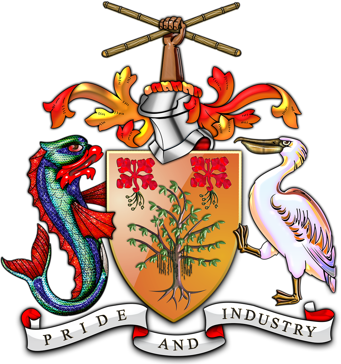 Barbados Coatof Arms PNG image
