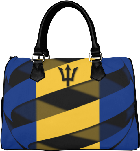 Barbados Flag Inspired Handbag Design PNG image