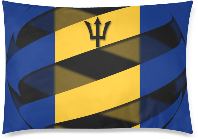 Barbados Flag Pillow Design PNG image