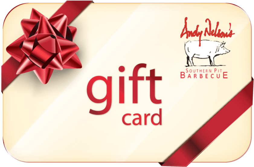 Barbecue Restaurant Gift Cardwith Red Bow PNG image