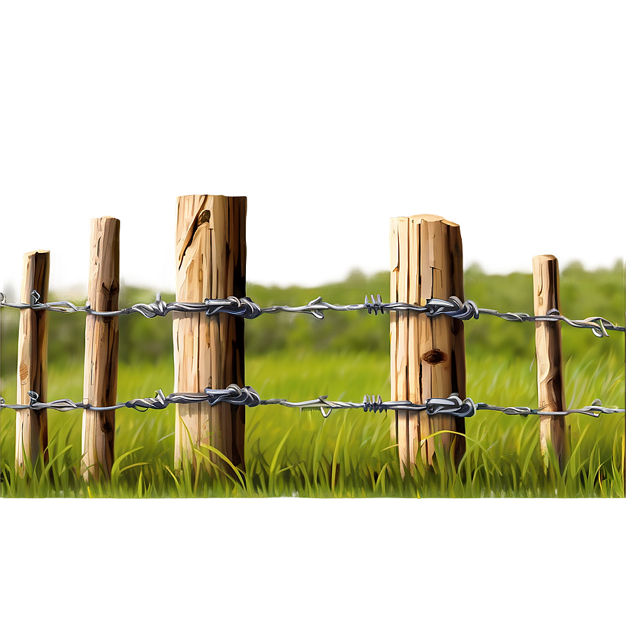 Barbed Wire Fence Around Property Png 7 PNG image