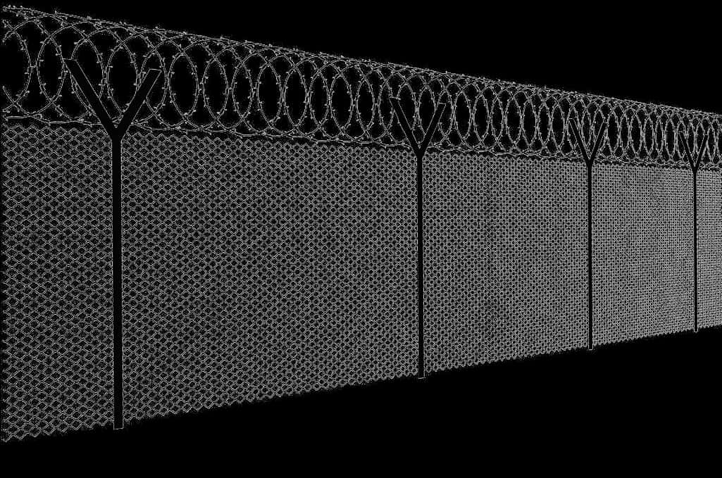 Barbed Wire Fence Security Barrier PNG image