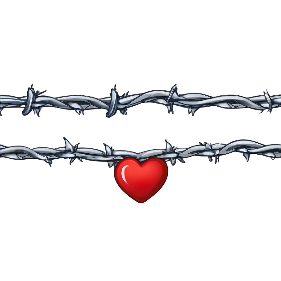 Barbed Wire Heart Png Dwj3 PNG image