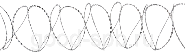 Barbed Wire Looped Security Barrier PNG image