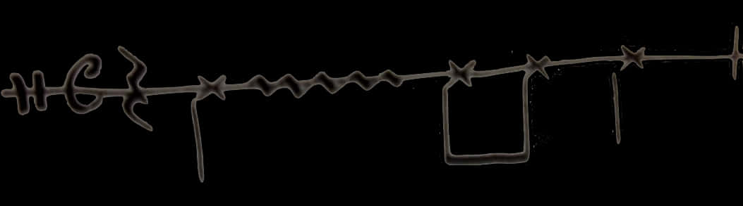 Barbed Wire Silhouette PNG image
