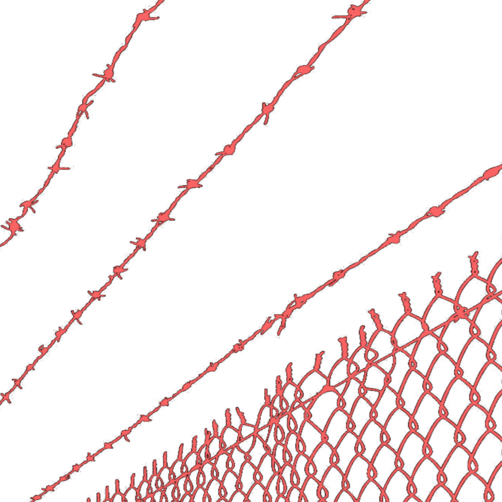 Barbed Wireand Chainlink Fence PNG image