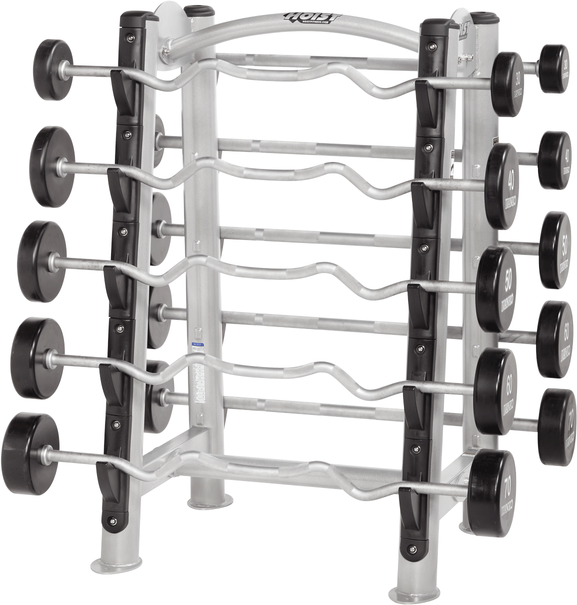 Barbell Rackwith Various Weights PNG image