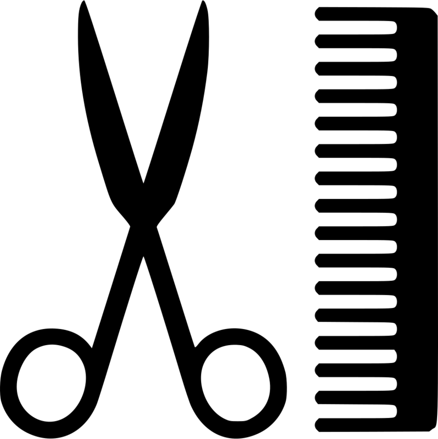 Barbershop Scissorsand Comb Icon PNG image