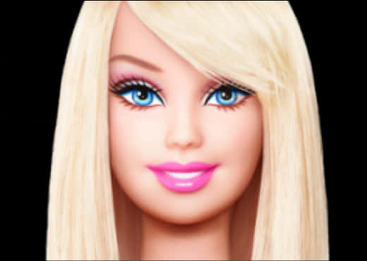 Barbie Doll Portrait PNG image