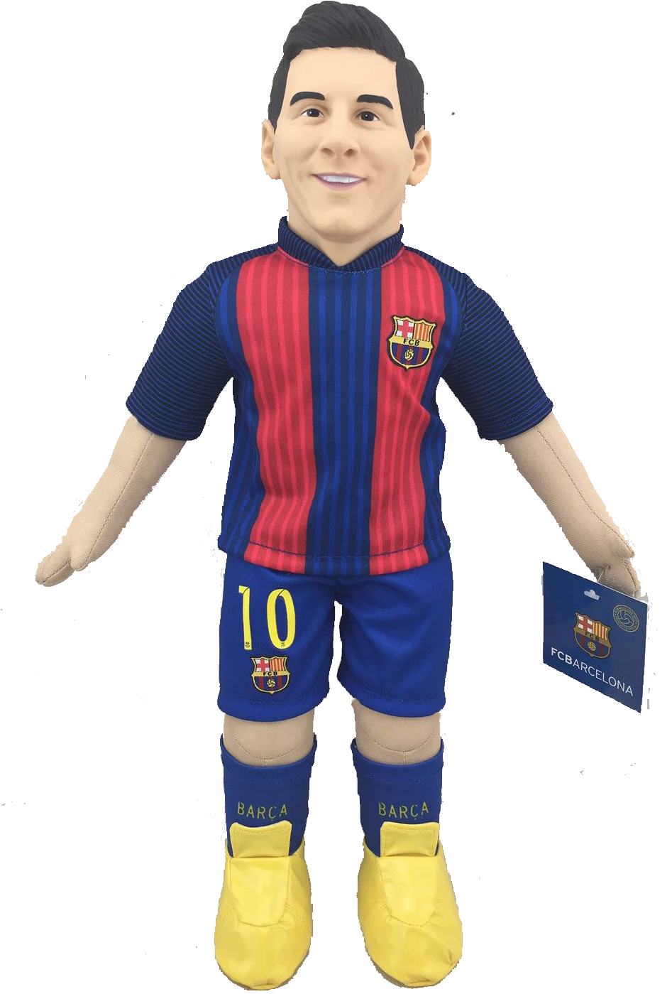 Barcelona Football Player Plush Toy PNG image