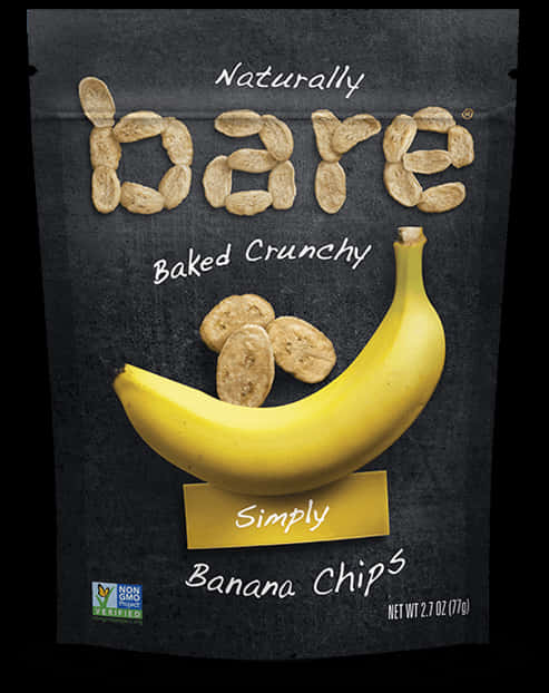 Bare Banana Chips Packaging PNG image