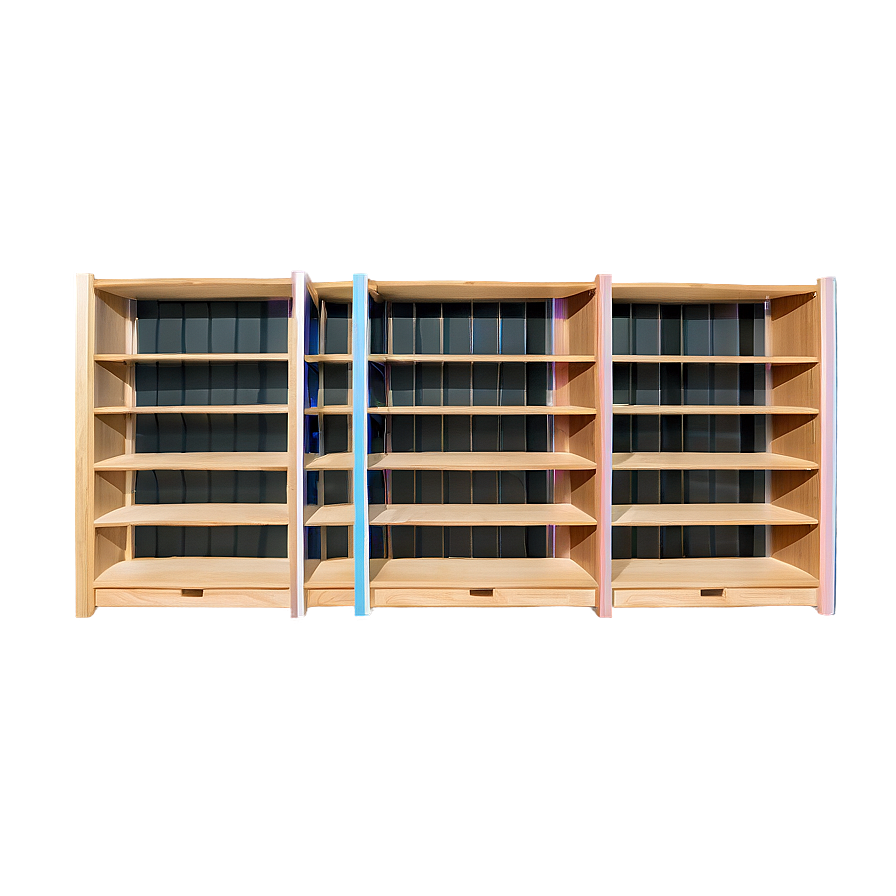 Bare Bookshelf Design Png 06272024 PNG image