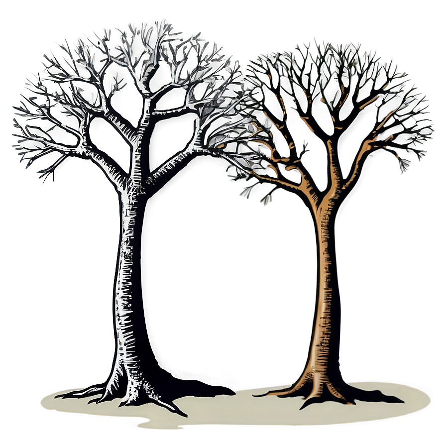 Bare Tree Sketch Png Wii PNG image