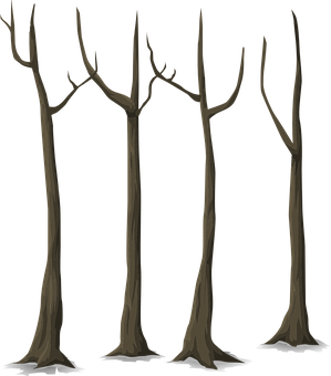 Bare Trees Silhouette PNG image