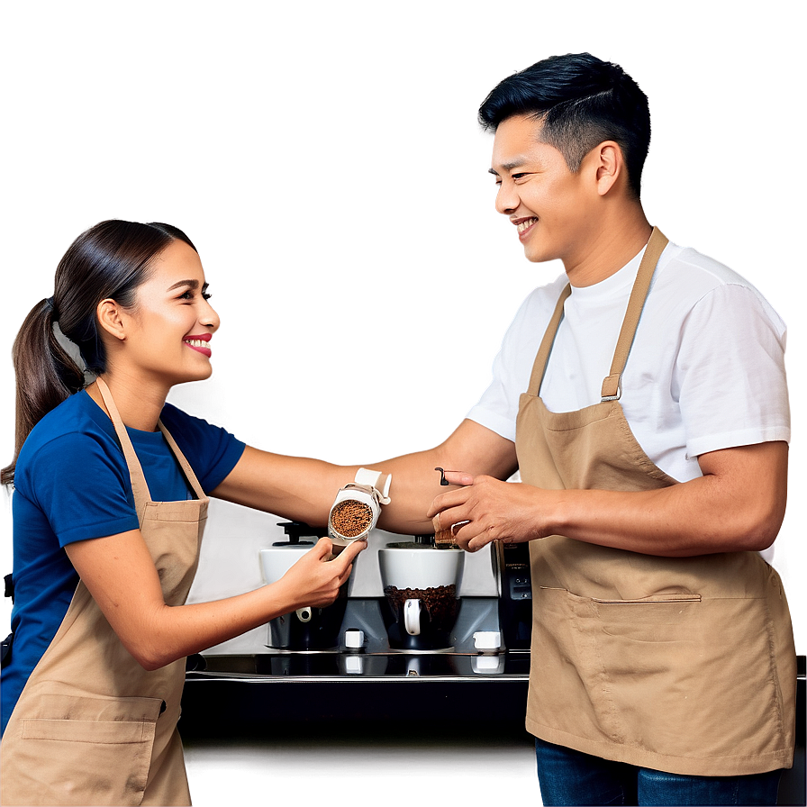 Barista And Customer Interaction Png 06272024 PNG image