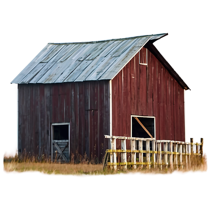 Barn In Foggy Morning Png 06122024 PNG image