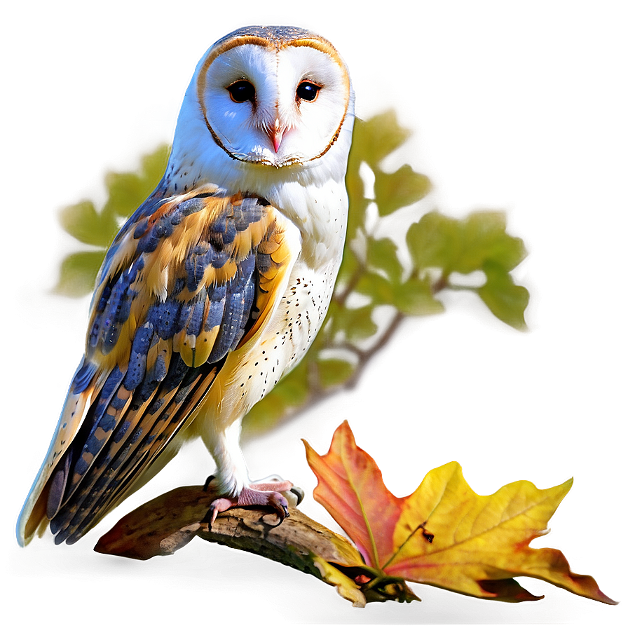 Barn Owl In Autumn Png 76 PNG image