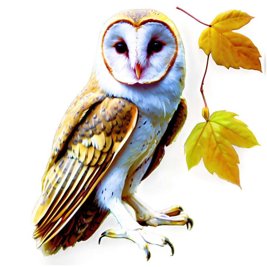 Barn Owl In Autumn Png Tds34 PNG image