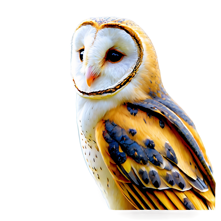 Barn Owl In Golden Hour Png Hue PNG image