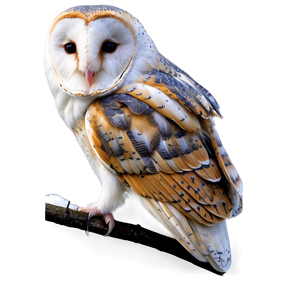 Barn Owl In Winter Setting Png 36 PNG image