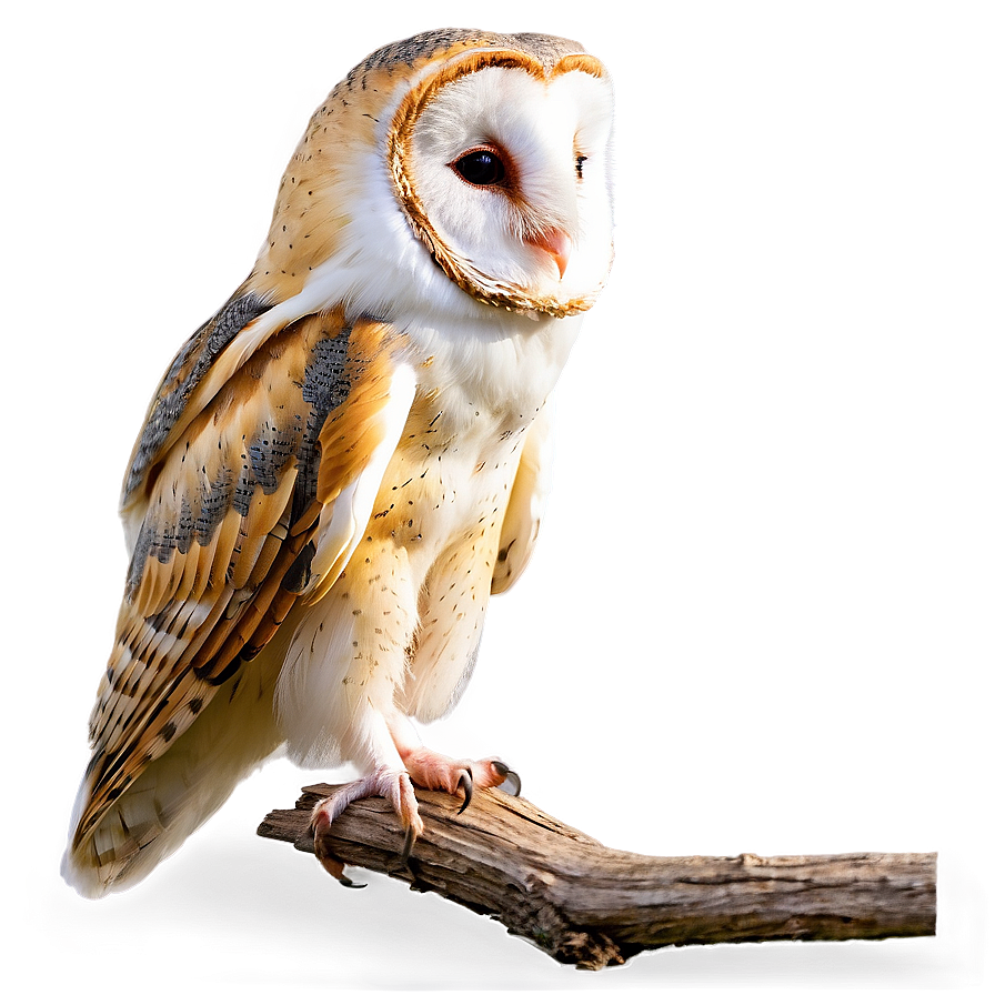 Barn Owl Perching Png 10 PNG image