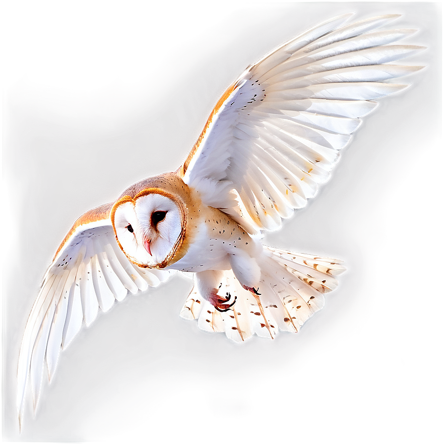 Barn Owl Wings Spread Png Rom PNG image