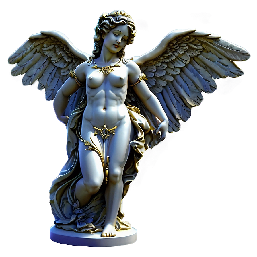 Baroque Angel Statue Png Toa PNG image