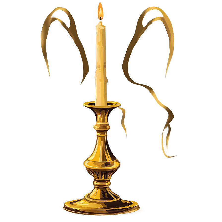 Baroque Candlestick Illustration Png Nsy84 PNG image