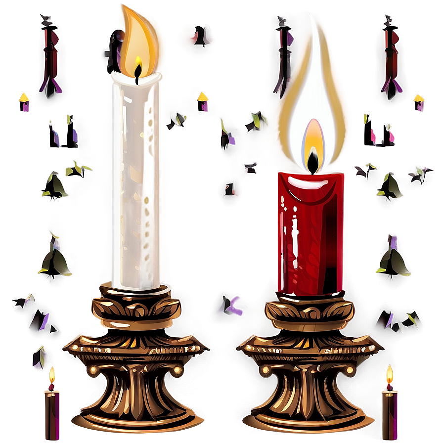 Baroque Candlestick Illustration Png Sjt97 PNG image