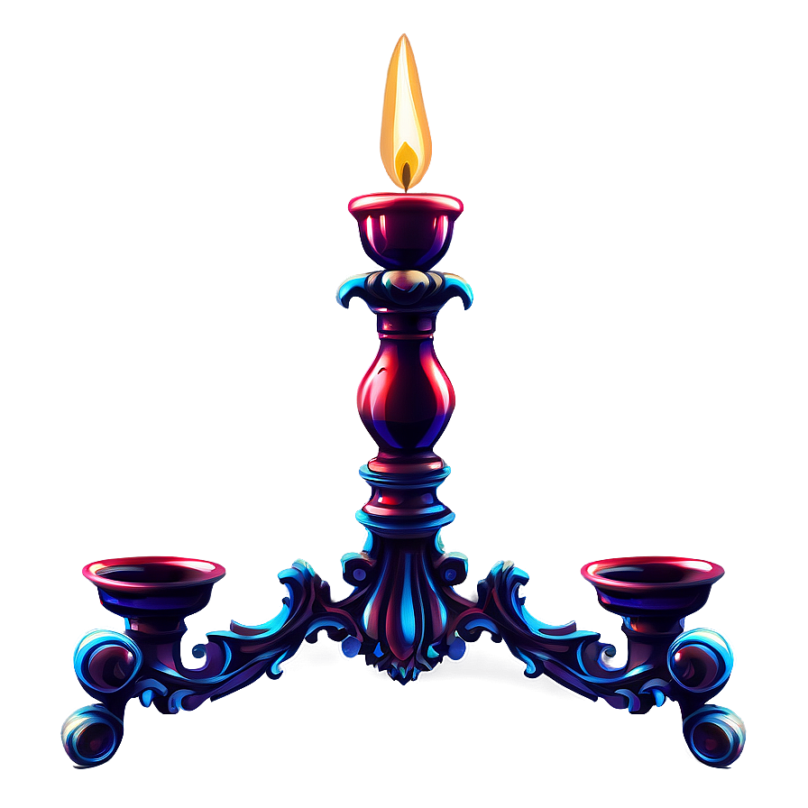 Baroque Candlestick Illustration Png Vnf PNG image