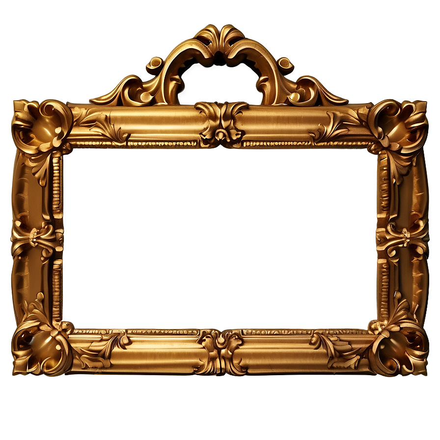 Baroque Golden Frame Png 05252024 PNG image