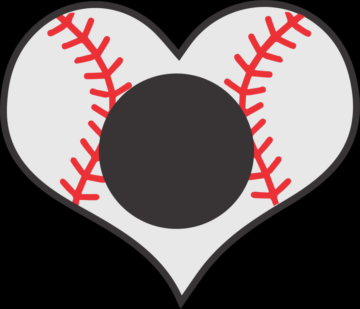 Baseball Heart Graphic PNG image