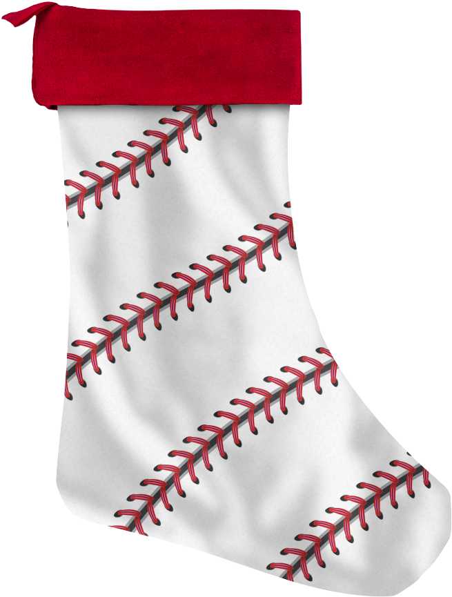Baseball Stitch Christmas Stocking PNG image