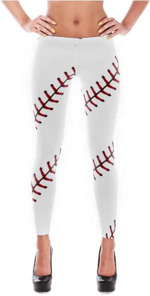 Baseball Stitch Leggings Fashion PNG image