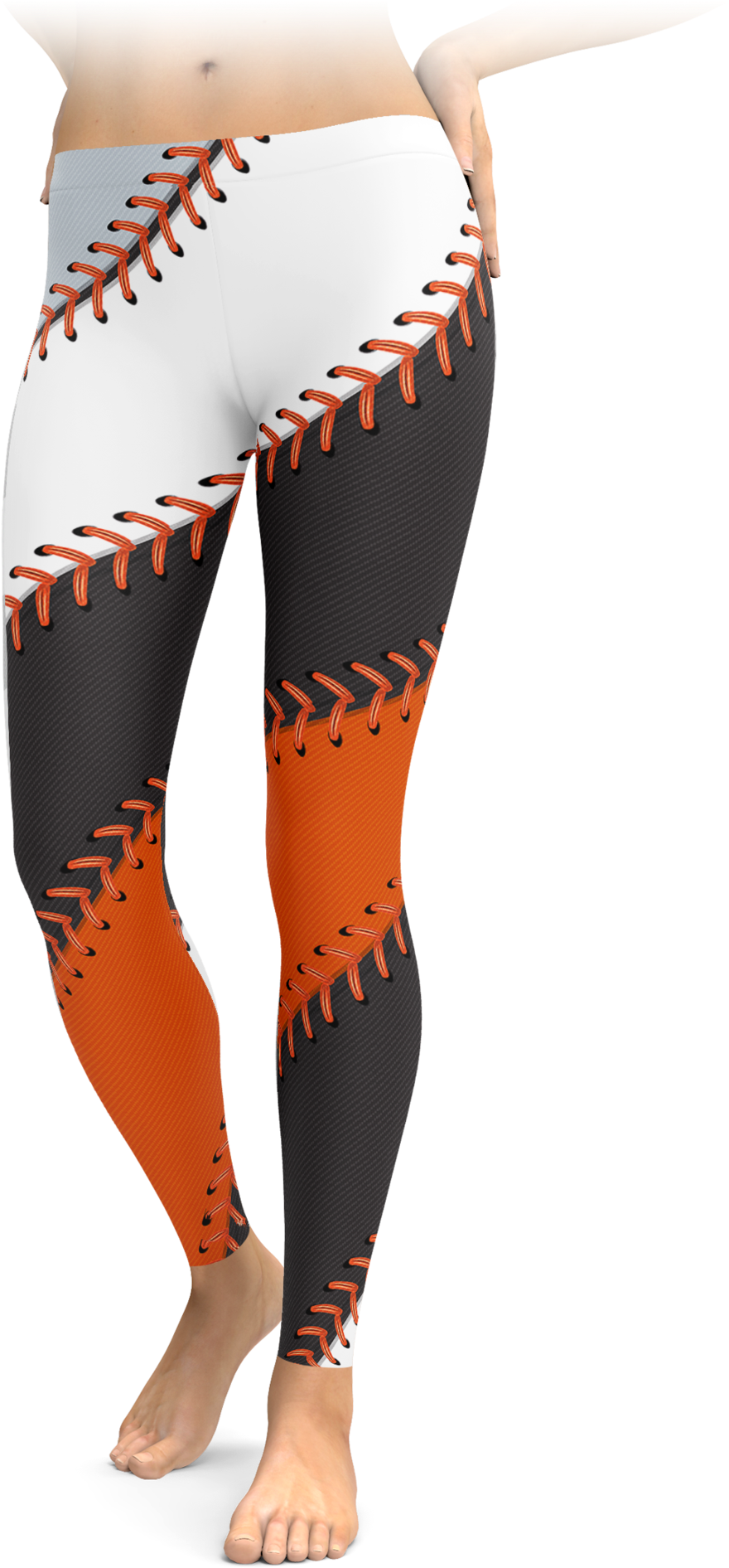 Baseball Stitch Leggings PNG image