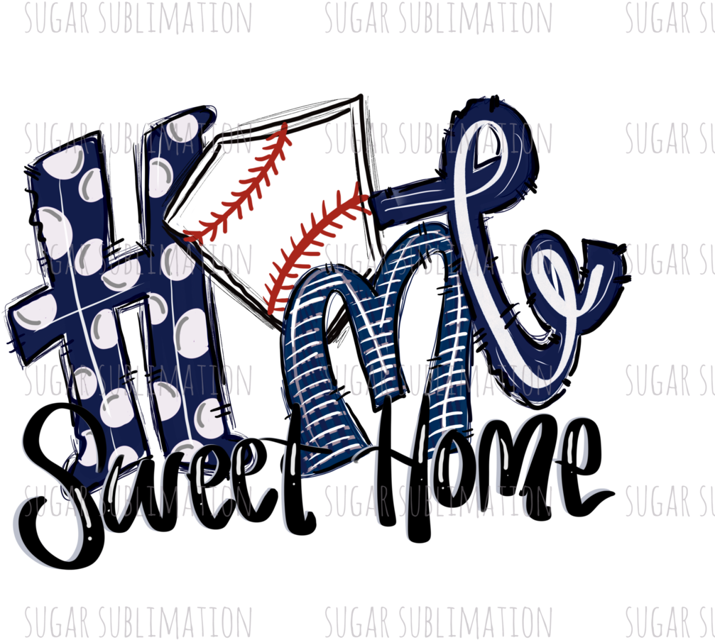 Baseball Sweet Home Graphic Design PNG image