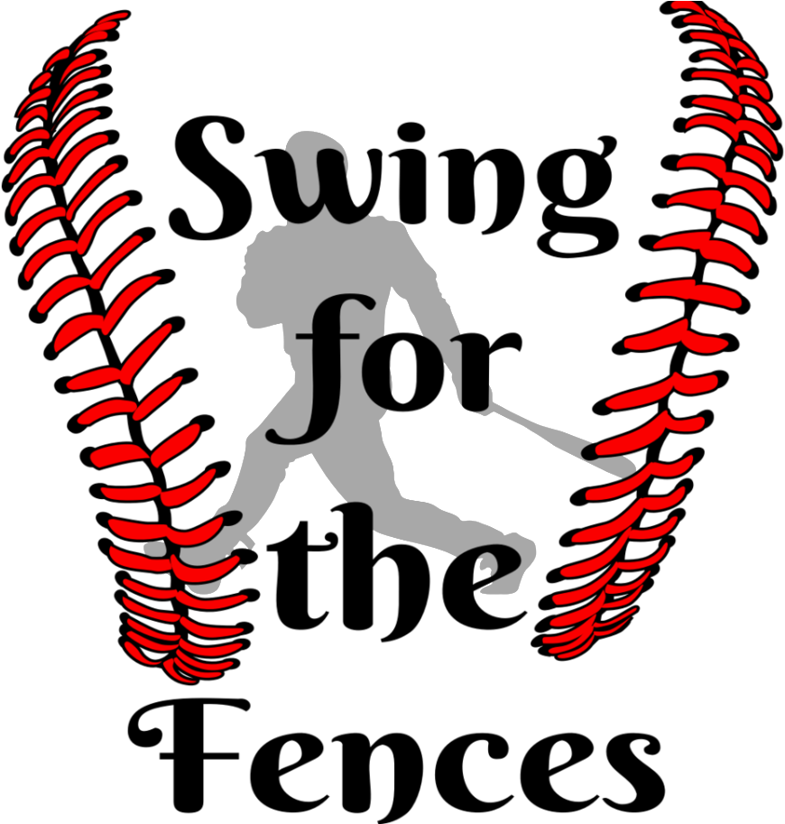 Baseball Swingforthe Fences Graphic PNG image